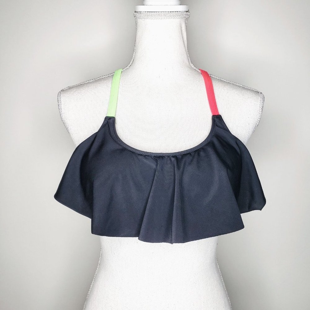 Victoria's Secret Multi Color Ruffle Front Bikini Top Womens Padded Resort S